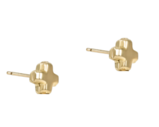 ENEWTON SIGNATURE CROSS SMALL GOLD STUD GOLD