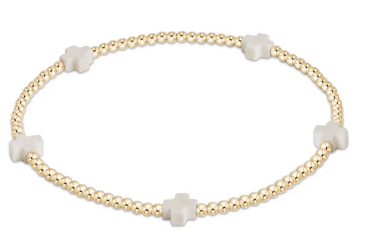 ENEWTON EGIRL SIGNATURE CROSS SMALL GOLD PATTERN 2MM BEAD