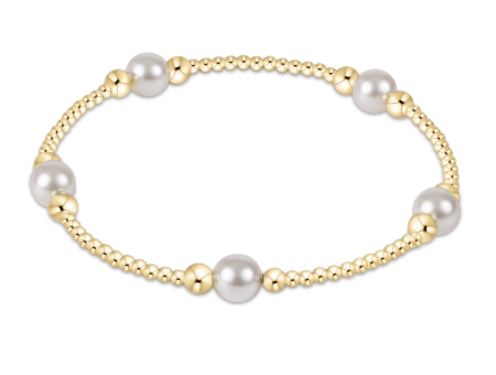 ENEWTON PURPOSE PEARL 6MM BEAD BRACELET GOLD