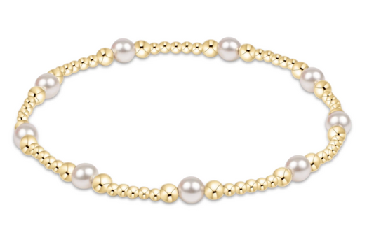 ENEWTON CLASSIC PURPOSE PATTERN 4MM BEAD BRACELET PEARL