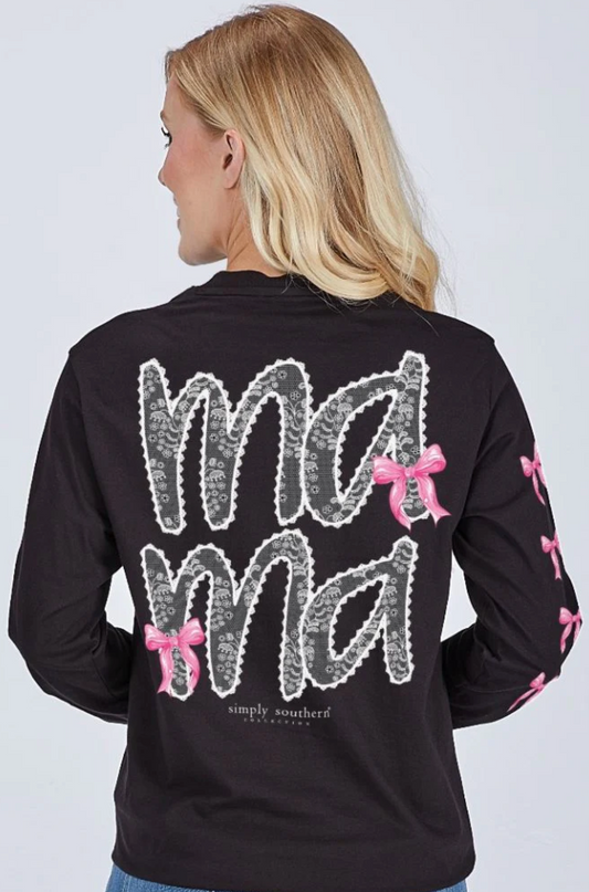 SIMPLY SOUTHERN MAMA BLACK LONG SLEEVE