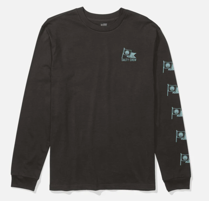 SALTY CREW FLAG DAY LS TEE BLACK