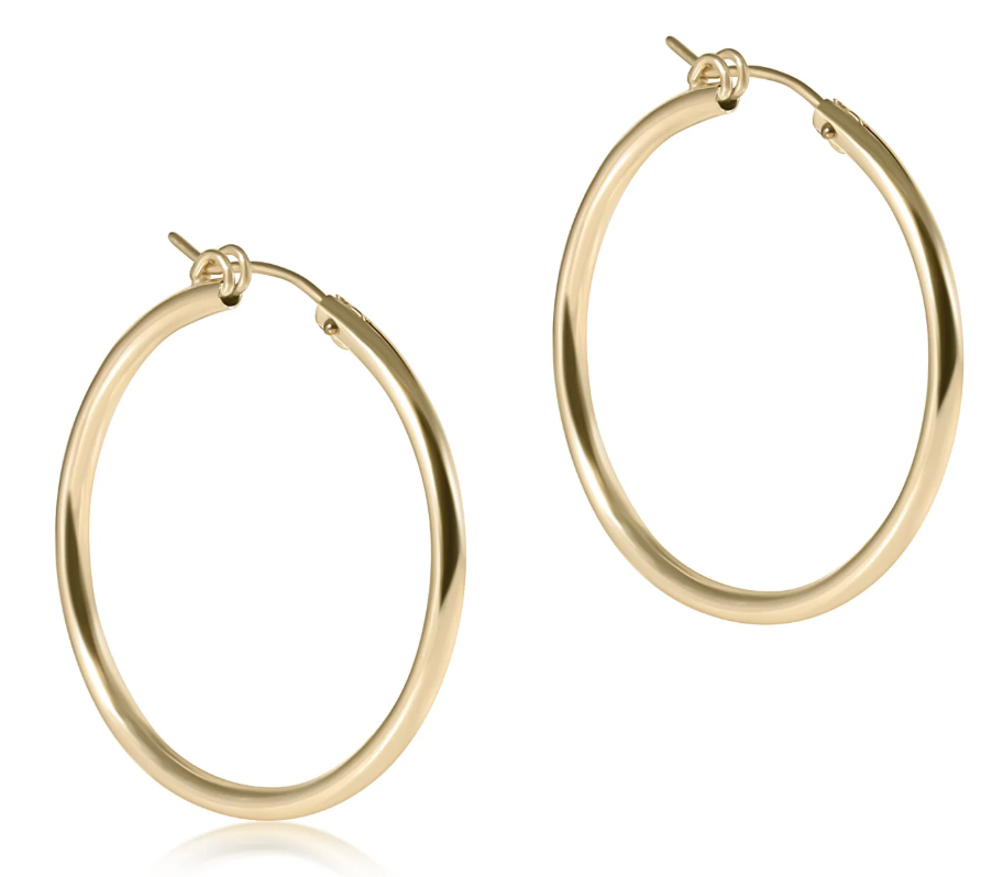 ENEWTON ROUND GOLD 1.25" HOOP SMOOTH
