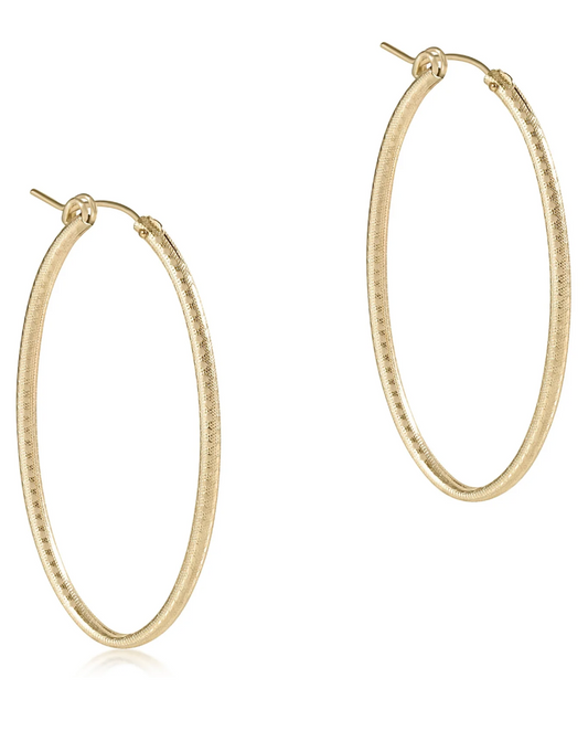 ENEWTON OVAL GOLD 2" HOOP TEXTURED