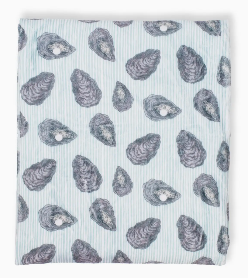 AWE SHUCKS THROW BLUE/GRAY 50 X 60