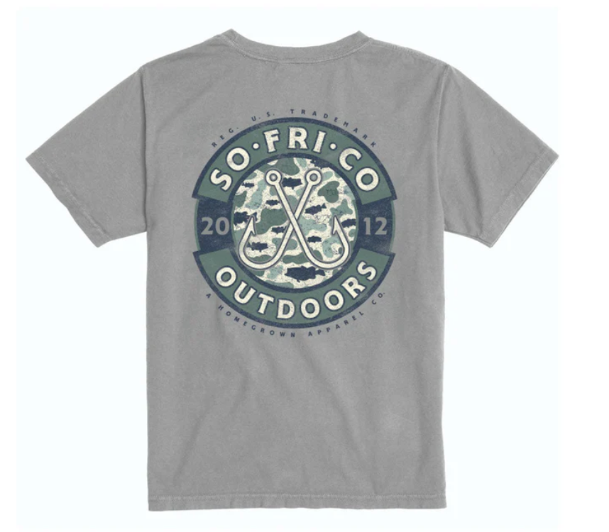 OLD SCHOOL FISH CAMO YOUTH SHORT SLEEVE