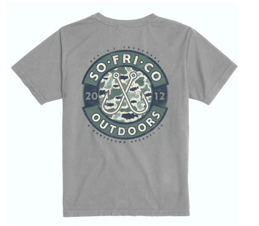 OLD SCHOOL FISH CAMO YOUTH SHORT SLEEVE