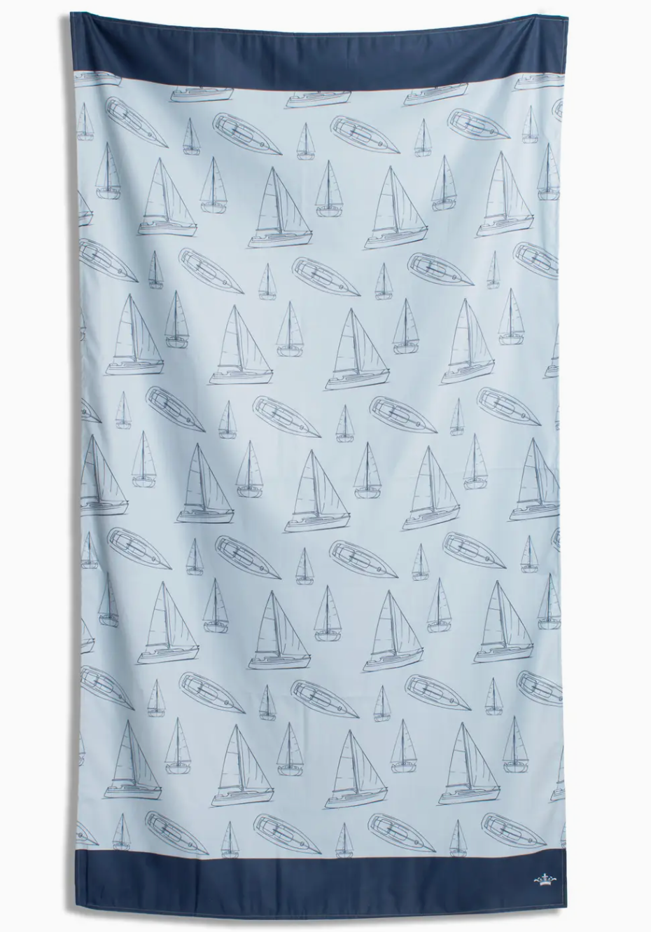 SET SAIL GIANT BEACH TOWEL LIGHT BLUE/NAVY 40 X 70