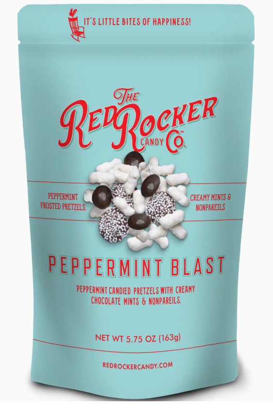 RED ROCKER CANDY PEPPERMINT BLAST 5.75 OZ RESEALABLE POUCH