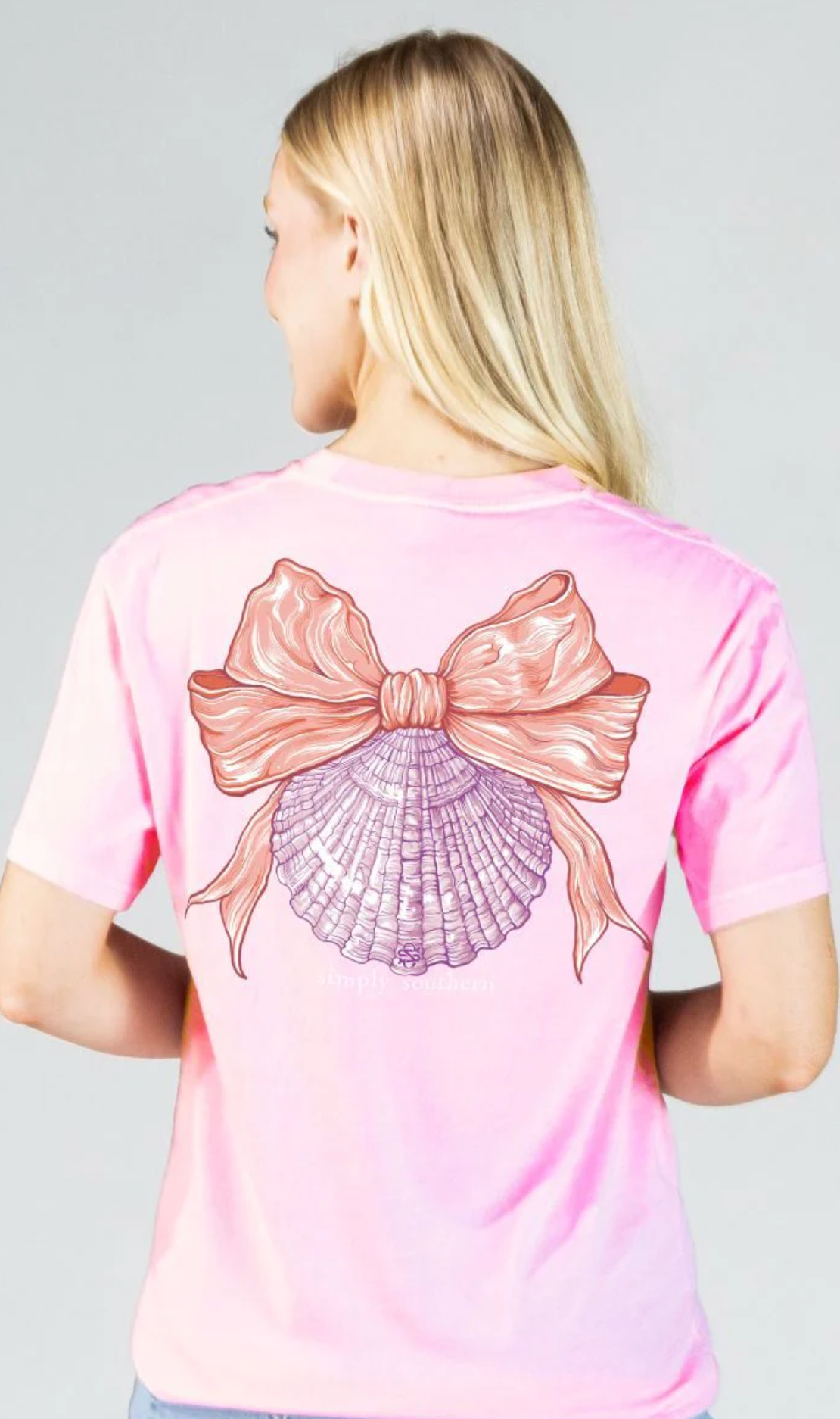 SIMPLY SOUTHERN MINERAL WASH SHELL PETAL SHORT SLEEVE