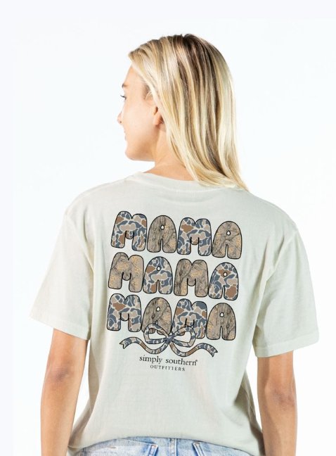 SIMPLY SOUTHERN CAMO MAMA DUST SHORT SLEEVE