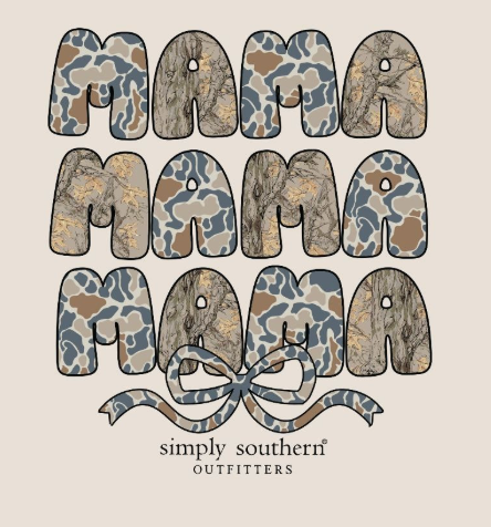SIMPLY SOUTHERN CAMO MAMA DUST SHORT SLEEVE