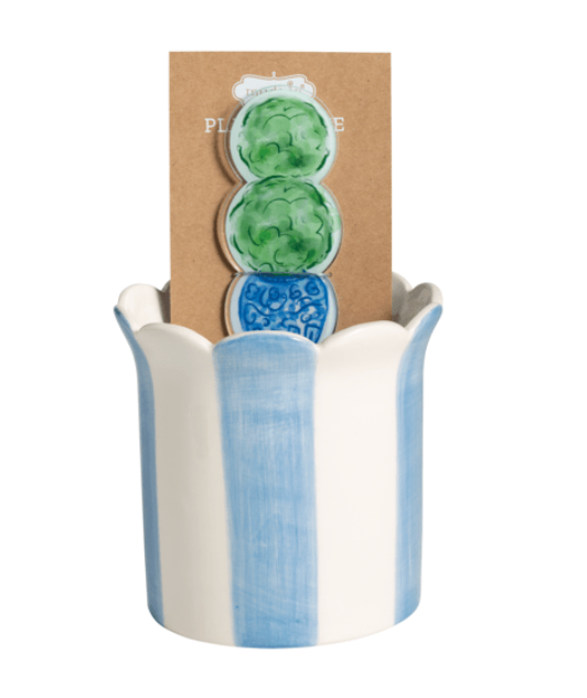 TOPIARY POT WITH PLANT STAKE