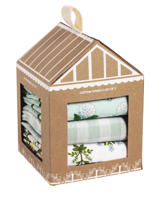 BLUE GREENHOUSE TOWEL SET