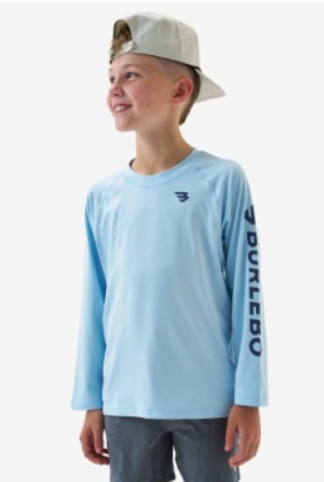 BURLEBO YOUTH RASHGUARD BABY BLUE AND NAVY