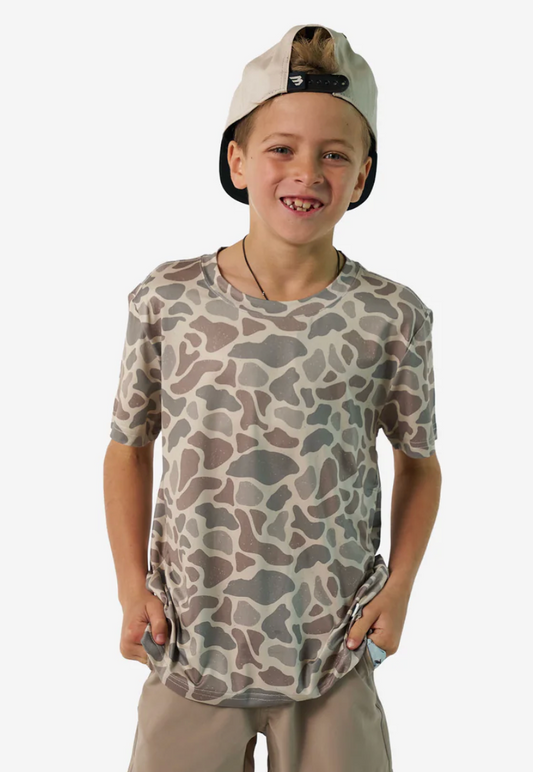 BURLEBO YOUTH GO TO TEE CLASSIC DEER CAMO