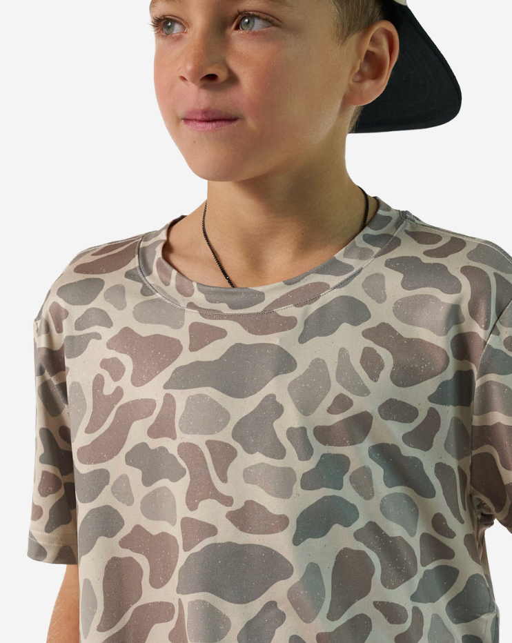 BURLEBO YOUTH GO TO TEE CLASSIC DEER CAMO
