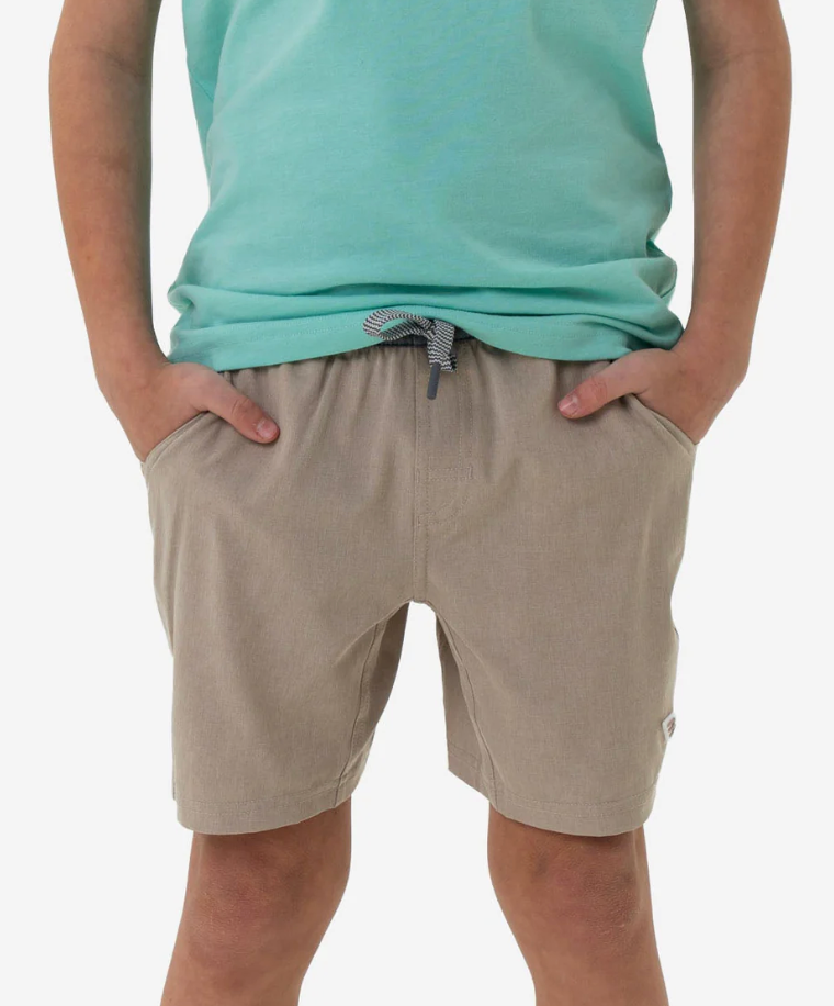 BURLEBO YOUTH ATHLETIC SHORT HEATHER KHAKI VENADO CAMO LINER
