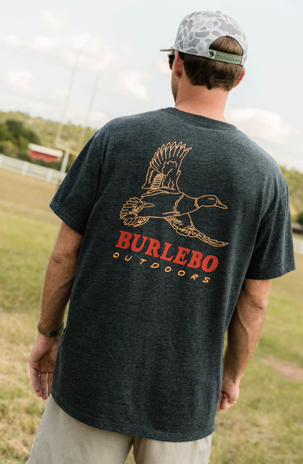 BURLEBO DUCK WILD HEATHER BLACK SHORT SLEEVE