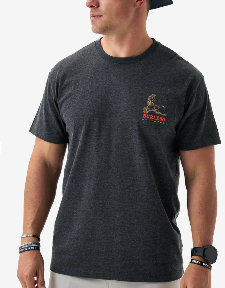 BURLEBO DUCK WILD HEATHER BLACK SHORT SLEEVE