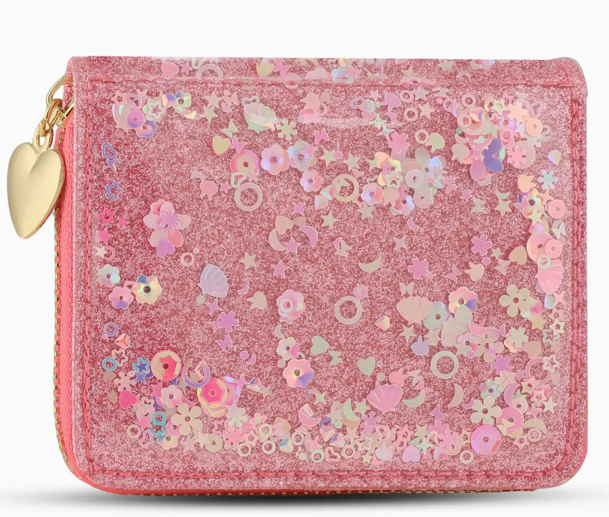 THE CARRYING KIND SPRINKLE KINDNESS CONFETTI WALLET PINK