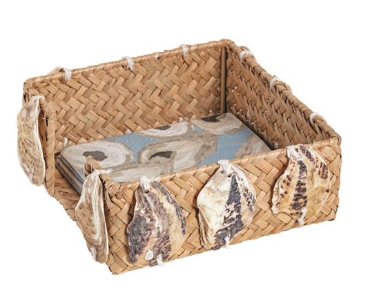 WOVEN OYSTER NAPKIN HOLDER