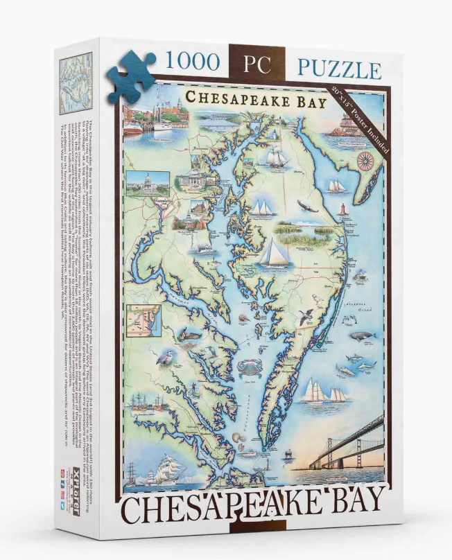 CHESAPEAKE BAY MAP JIGSAW PUZZLE 1000 PIECES