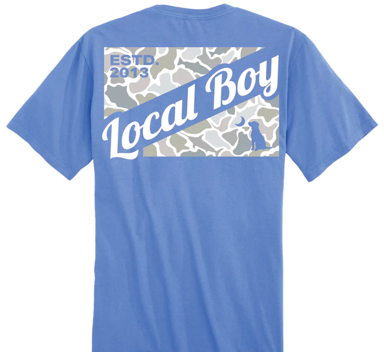 LOCAL BOY YOUTH CAMO FLAG SALTWATER SS TEE MARINA
