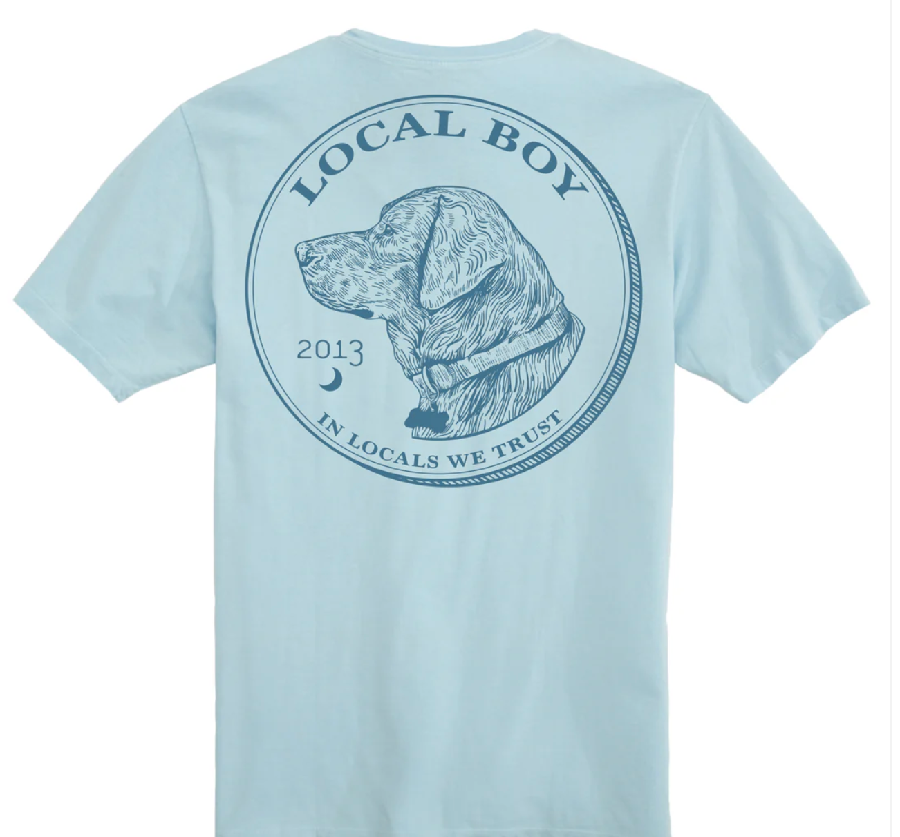 LOCAL BOY YOUTH IN LOCALS WE TRUST SS TEE CHAMBRAY