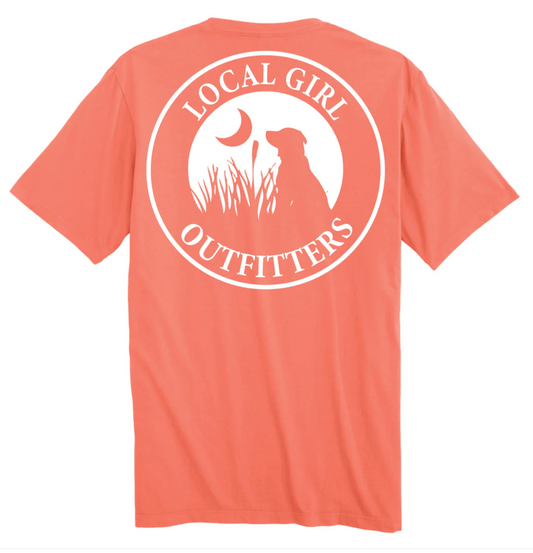 LOCAL GIRL YOUTH ORIGINAL SS TEE BRIGHT SALMON