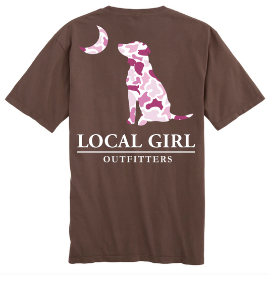 LOCAL GIRL YOUTH PINK LCF DOG SS TEE ESPRESSO