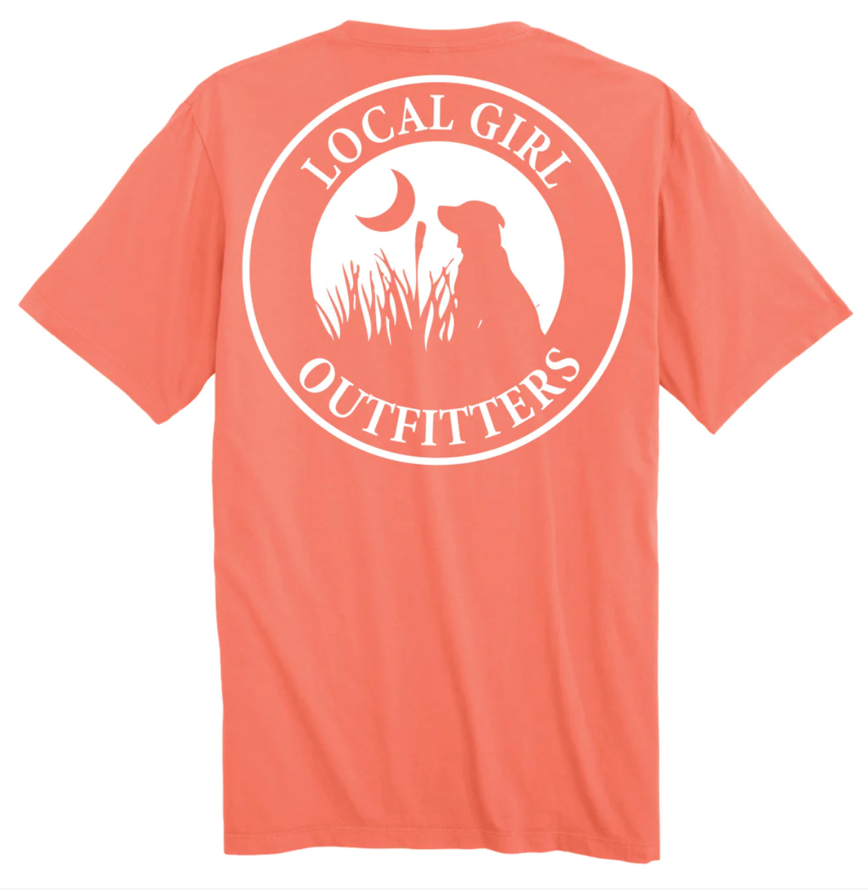 LOCAL GIRL ORIGINAL SS TEE BRIGHT SALMON