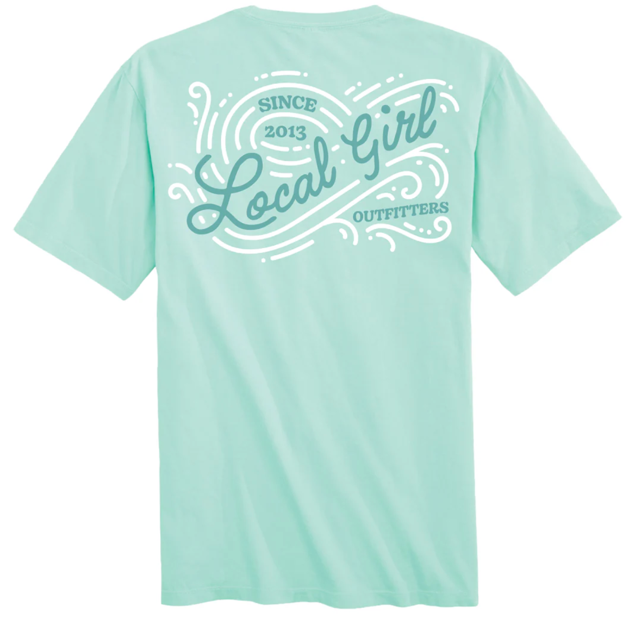 LOCAL GIRL LG OCEAN WAVE SS TEE ISLAND REEF