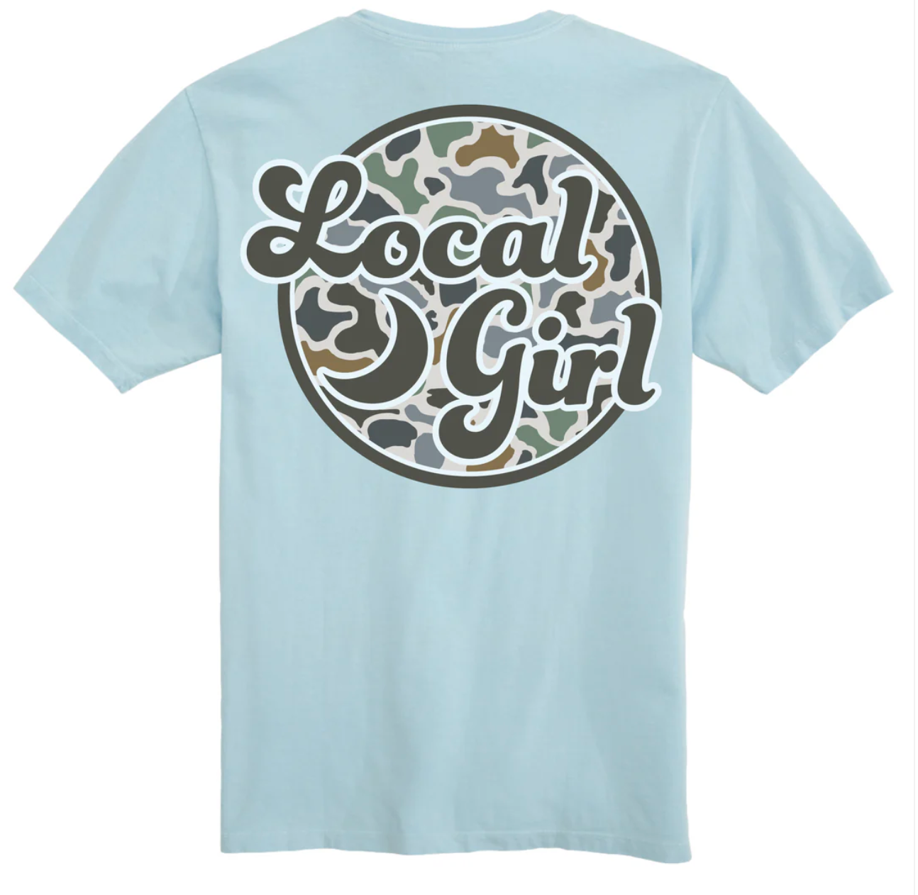LOCAL GIRL CAMO PATCH LCF BLUFF SS TEE CHAMBRAY