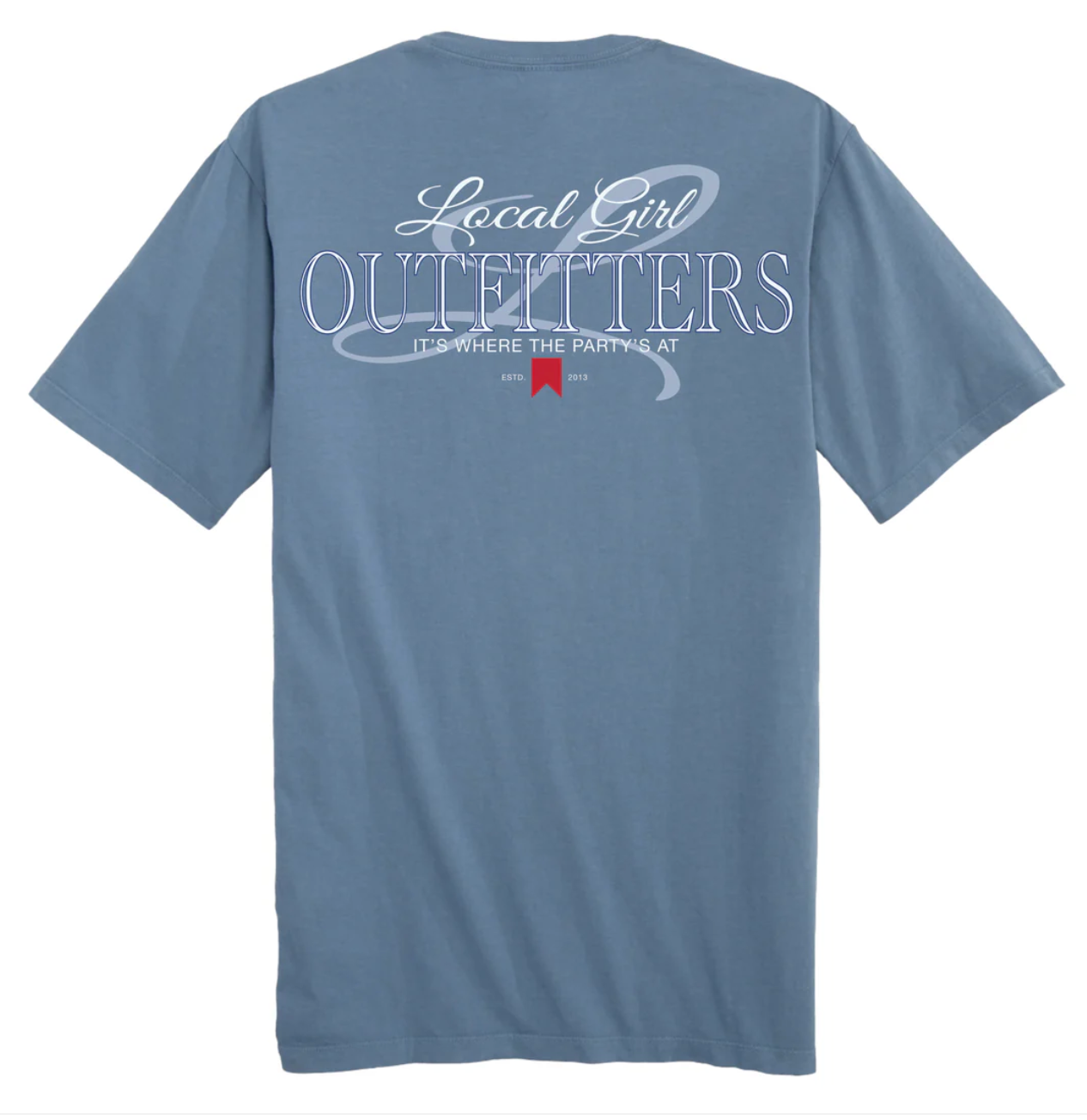 LOCAL GIRL ULTRA TEXT SS TEE SLATE