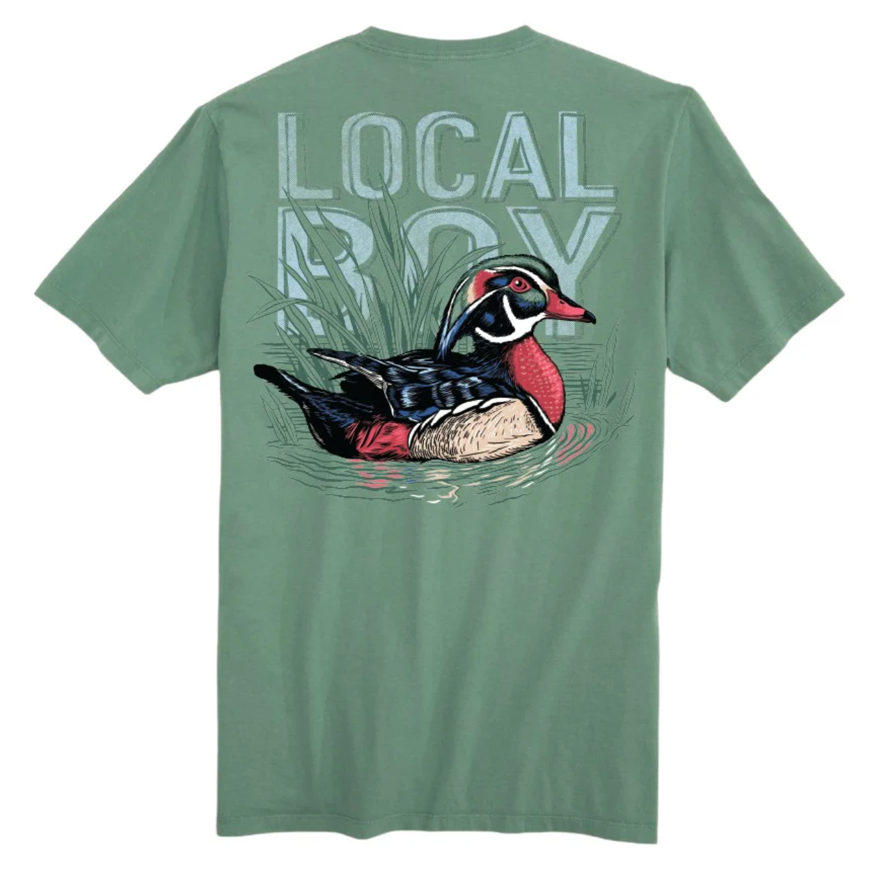 LOCAL BOY TODDLER WOOD DUCK SS TEE LIGHT GREEN