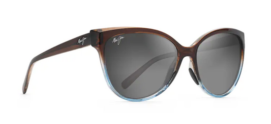 MAUI JIM "OLU'OLU GREY TRANS DARK CHOC W/BLUE