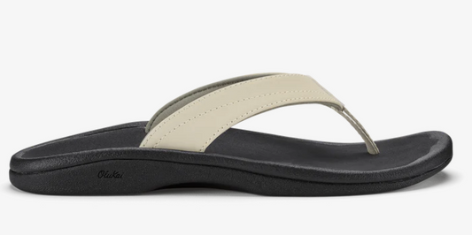 OLUKAI WOMENS OHANA ECRU/BLACK