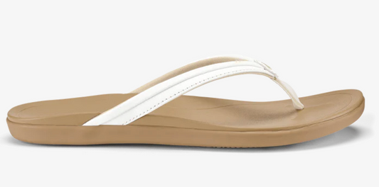 OLUKAI WOMENS  HO'OPIO MALUA BRIGHT WHITE/WARM SAND