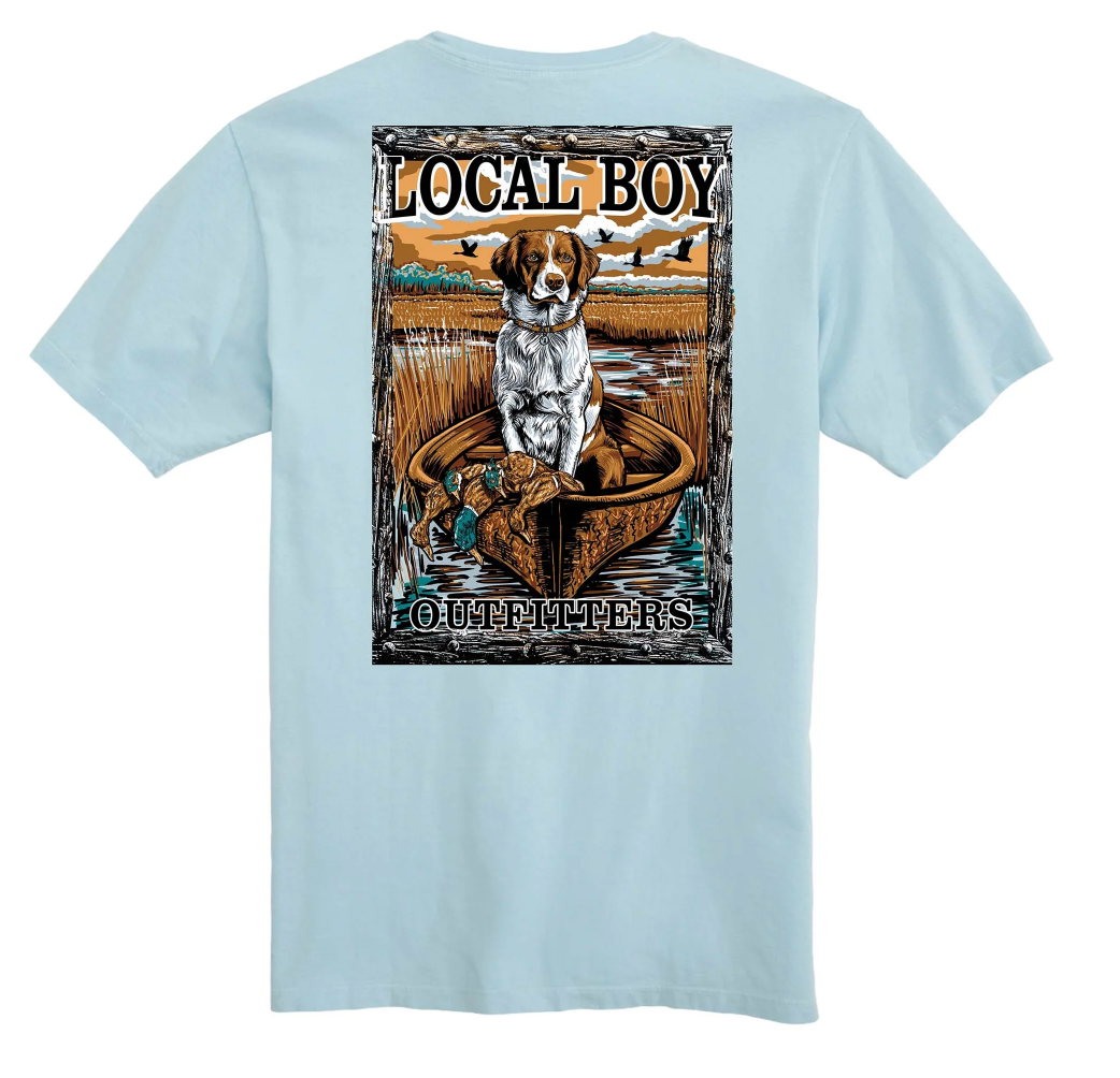 LOCAL BOY MORNING MISSION SS TEE CHAMBRAY