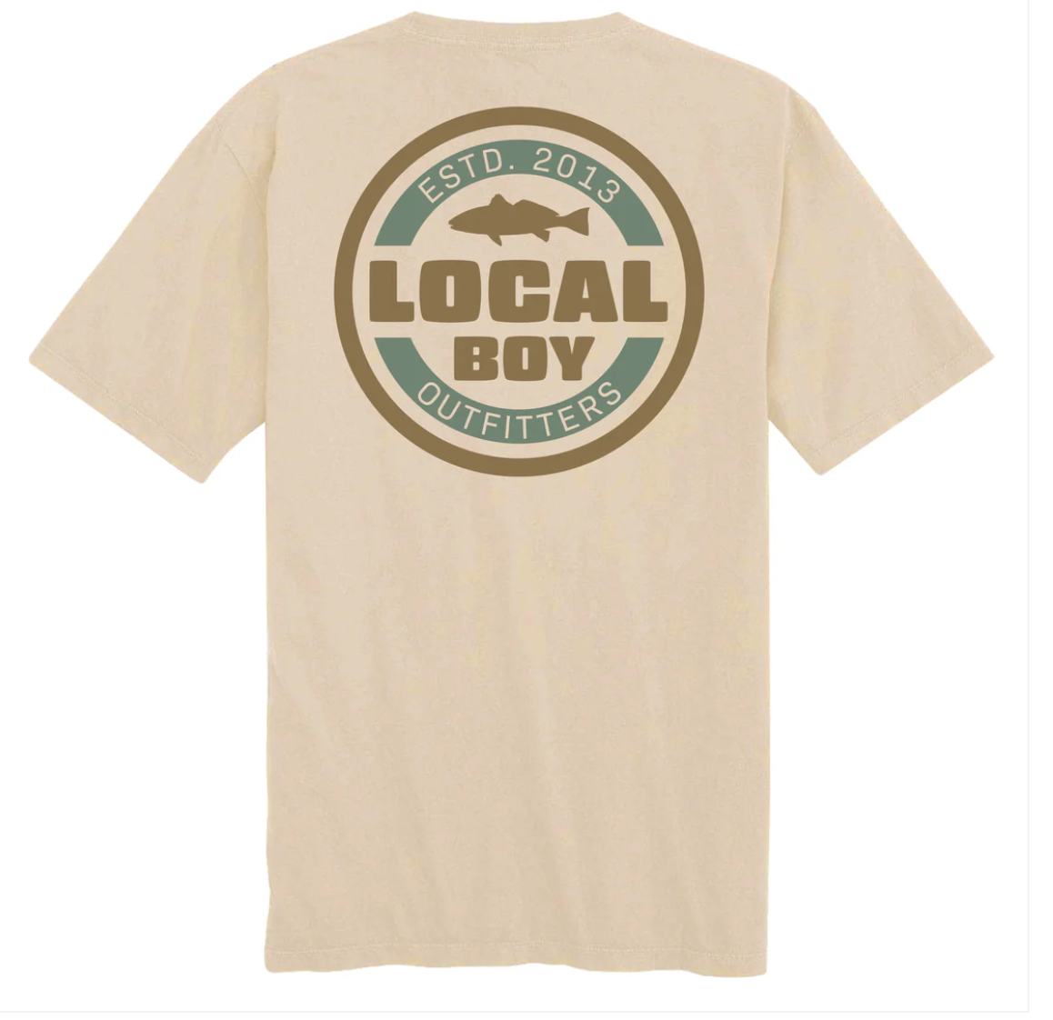 LOCAL BOY CLASSIC RED SS TEE LATTE