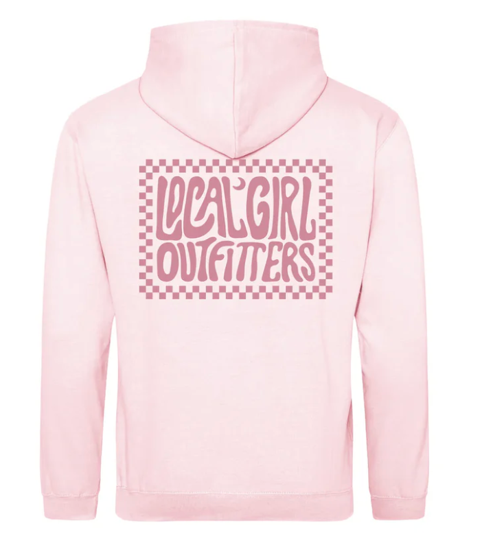 LOCAL GIRL YOUTH BWH CHECKERED CHARM BABY PINK