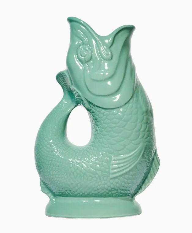 SEA GREEN GLUGGLE JUG LARGE