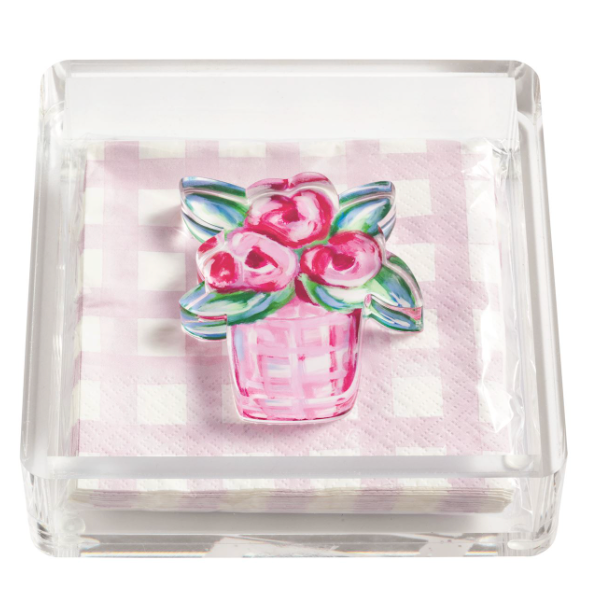 FLOWER NAPKIN HOLDER WITH WEIGHT