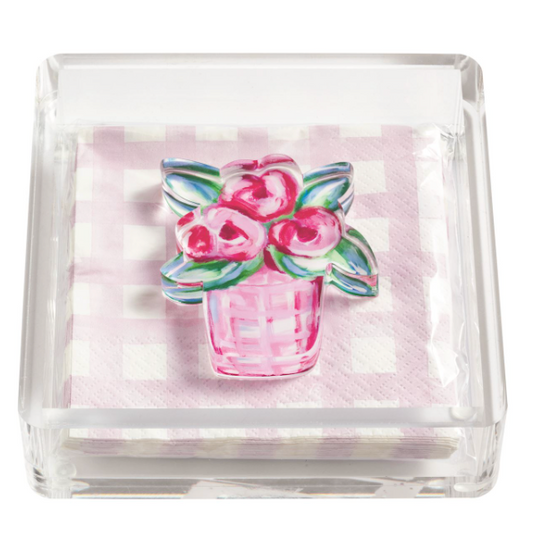 FLOWER NAPKIN HOLDER WITH WEIGHT