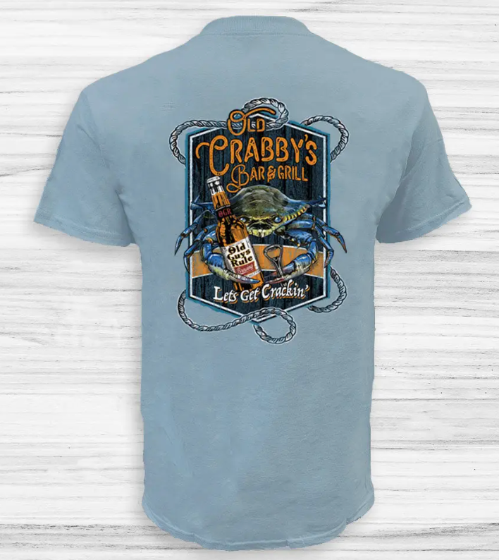 OLD GUYS RULE OLD CRABBY'S SHORT SLEEVE STONE BLUE