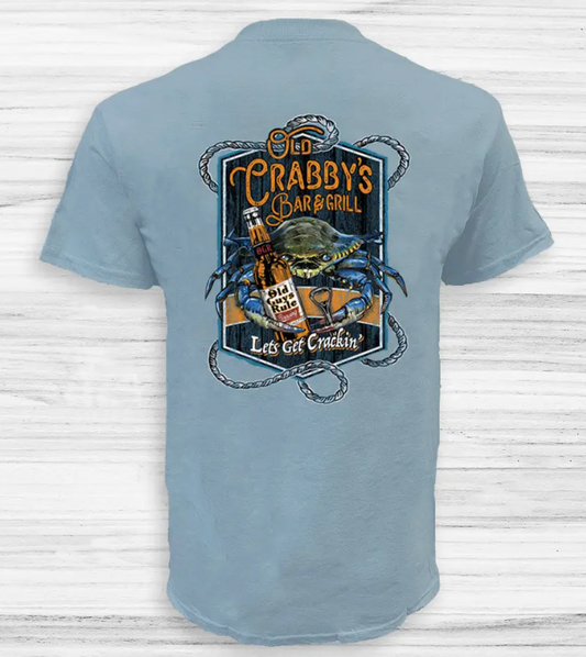 OLD GUYS RULE OLD CRABBY'S SHORT SLEEVE STONE BLUE