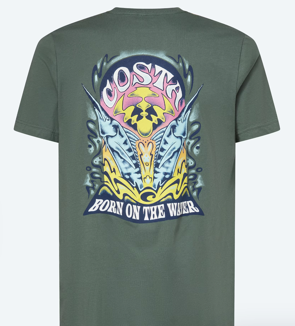 COSTA PSYCH ROCK MARLINS MOSS GREEN SHORT SLEEVE