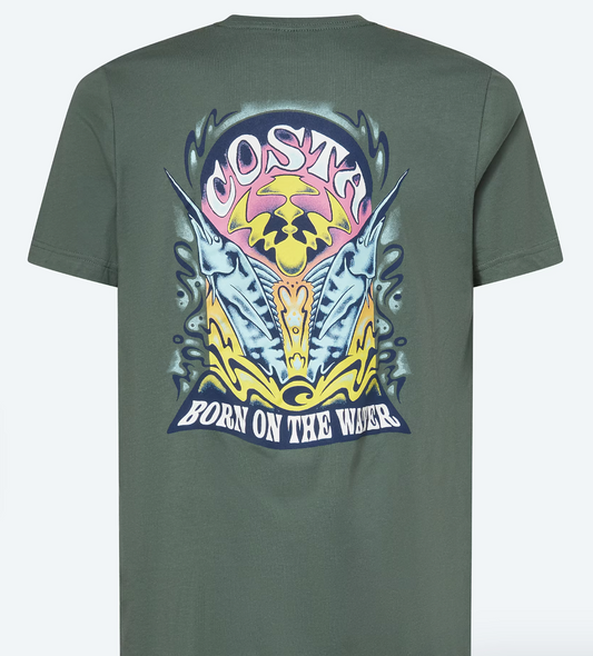 COSTA PSYCH ROCK MARLINS MOSS GREEN SHORT SLEEVE