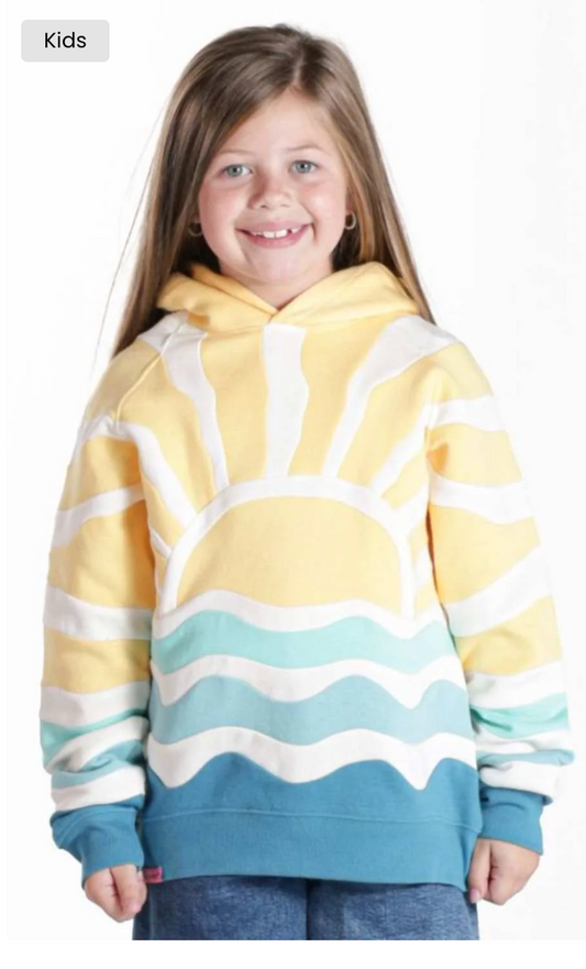 SIMPLY SOUTHERN YOUTH PATCH YELLOW SUN HOODIE